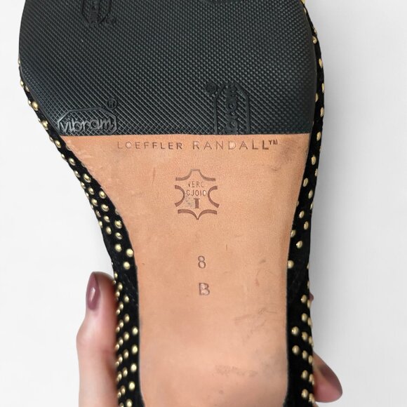 Loeffler Randall Black Suede Studded Tasmin Pumps Size 8 - Picture 7 of 9
